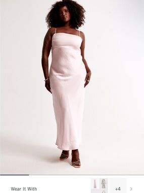Abercrombie & Fitch Blush Pink Slip Maxi Dress